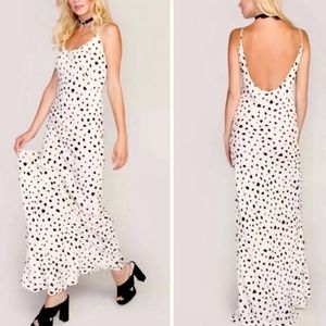 💋 WILDFOX Born In The 90's Confetti Dots Spots Maxi Dress